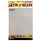Tim Holtz Alcohol Ink Cardstock 5"X7" 10/Pkg Silver Sparkle