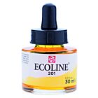 Ecoline Vloeibare Waterverf Fles 30 ml Lichtgeel 201