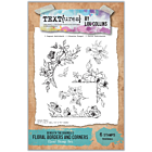 TEXT(ures) by Lou Collins Beneath the Brambles 6x8 Inch Clear Stamp Set Floral Borders and Corners (TEXCS0001)