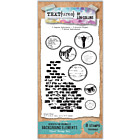 TEXT(ures) by Lou Collins Beneath the Brambles 4x8 Inch Clear Stamp Set Background Elements (TEXCS0002)