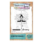 TEXT(ures) Dragonfly Dreams 4x6 Inch Clear Stamp Set Geometrics Dragonfly by Lou Collins (TEXCS0003)