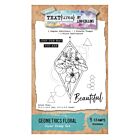 TEXT(ures) Dragonfly Dreams 4x6 Inch Clear Stamp Set Geometrics Floralby Lou Collins (TEXCS0004)