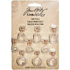 Tim Holtz Idea-Ology  Tiny Vials, 9/Pkg, Assorted Shapes 1" x .25"