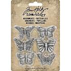 Tim Holtz Idea-Ology Metal Adornments 1" 6/Pkg Butterflies