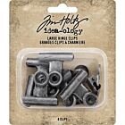 Tim Holtz Idea-Ology Metal Hinge Clip Large 8/Pkg  