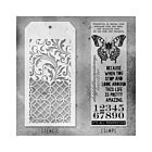 Stampers Anonymous Mixed Media #15 Tim Holtz Clear Stamp and Stencil (THMM115)