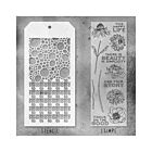 Stampers Anonymous Mixed Media #24 Tim Holtz Clear Stamp and Stencil (THMM124)