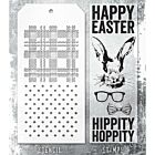 Stampers Anonymous Hipster Bunny Tim Holtz Clear Stamp and Stencil (THMM164)