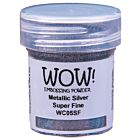 Wow! Embossing Powder Metallic Silver - Super Fine 15ml Jar
