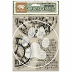 Stamperia Gardens of Time Clear Stamp Half Clocks and Writtings by Antonis Tzanidakis (WTK240) - Gardens of Time Clear Stamp Half Clocks and Writtings by Antonis Tzanidakis (WTK240)
