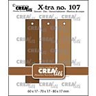 Crealies X-tra Stansen Rechte Labels Glad (X-tra107)
