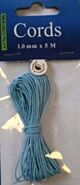 Waxed Cotton Cord 0,5 mm/5 mtr azuur blauw