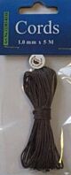 Waxed Cotton Cord 0,5 mm/5 mtr donker bruin