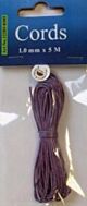 Waxed Cotton Cord 1 mm/5 mtr violet 