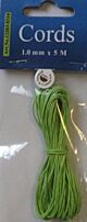 Waxed Cotton Cord 1 mm/5 mtr neon groen