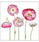 Servet 33x33cm 5 stuks Pale poppies