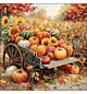 Servetten 5pcs 33x33cm Pumpkin harvest