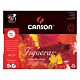 CANSON® FIGUERAS® blok 10VL 4- zijdig verlijmd 19x24 290G linnenkorrel wit 