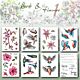 Studio EELZ Clear Stamps complete Collectie (8 clear stamps) Birds & Flowers 1