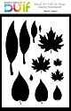 Stencil designed by Miranda Degenaars Stencil 6 - Leaves 3