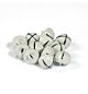 Christmas bells, 10 mm, White, 12pcs