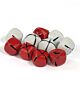 Christmas bells, 12mm, Red & White, 10pcs