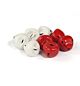 Christmas bells, 15mm, Red & White, 8pcs