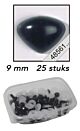 driehoeksneus 9 mm zwart 1 stuk