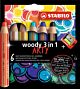 STABILO Woody 3-in1 ARTY 6 kleuren