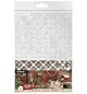 SL Acetate sheets Plaid and Snow Cottage Christmas nr.23 - 6 Sheets