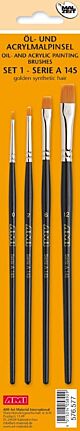 Olie & acrylverfpenselen A145 Set à 4 st