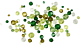 CC Plastic Facet Kralenmix 4-12 mm Groene Harmonie 170 stuks