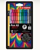 STABILO Pen 68 Premium Viltstift ARTY 12 stuks