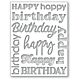 Memory Box Happy Birthday Background Plate craft die  
