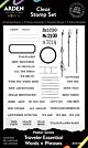 Arden Creative Studio Maker Series 4x6 Inch Clear Stamp Set Traveler Essential Words+Phrases (ACSCS0027)