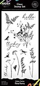 Arden Creative Maker Series 4x8 Inch Clear Stamp Set Fine Ferns (ACSCS0030)