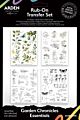 Arden Creative Garden Chronicles Essentials 6x8 Inch Rub-On Transfer Set (ACSRO0010)