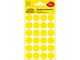 Avery etiket Zweckform 18mm rond 4 vel a 24 etiketjes geel