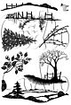 Card-io Peaceful Panorama A6 Combinations Clear Stamp Set