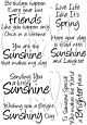 Card-io Sunny Sentiments A6 Sentiments Clear Stamp Set
