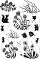 Card-io Waving Wildflowers Clear Stamp Set A6 Combinations Clear Stamp Set