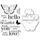 Memory Box Clear Stamp Sets Hello Butterfly Stamp and Die set