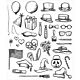 CRAZY THINGS - CLING RUBBER STAMP SET TIM HOLTZ COLLECTION