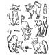 Tim Holtz Cling Stamps Crazy Cats