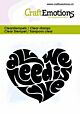 CraftEmotions clearstamps 6x7cm - Hart - All we need is love - EN