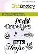 CraftEmotions clearstamps 6x7cm - Herfst groetjes - tekst NL