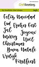 CraftEmotions clearstamps A6 - handletter - kerst in 7 talen CK