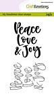 CraftEmotions clearstamps A6 - handletter - Peace Love...(Eng) CK  