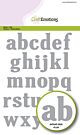 CraftEmotions Die - alfabet kleine letters Card 12x20,5cm 40mm 