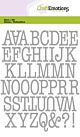 CraftEmotions Die - alfabet typewriter hoofdletters Card 10